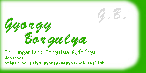 gyorgy borgulya business card